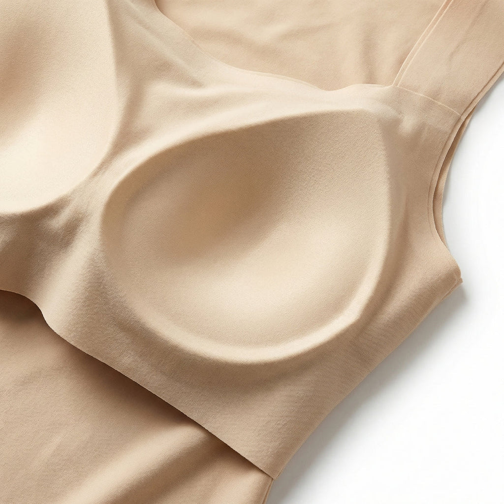 Built-in bra padding close-up