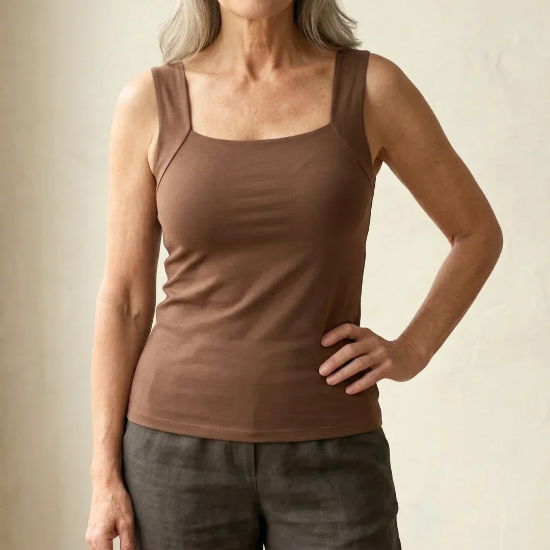 Vemlina comfort tank with built-in bra