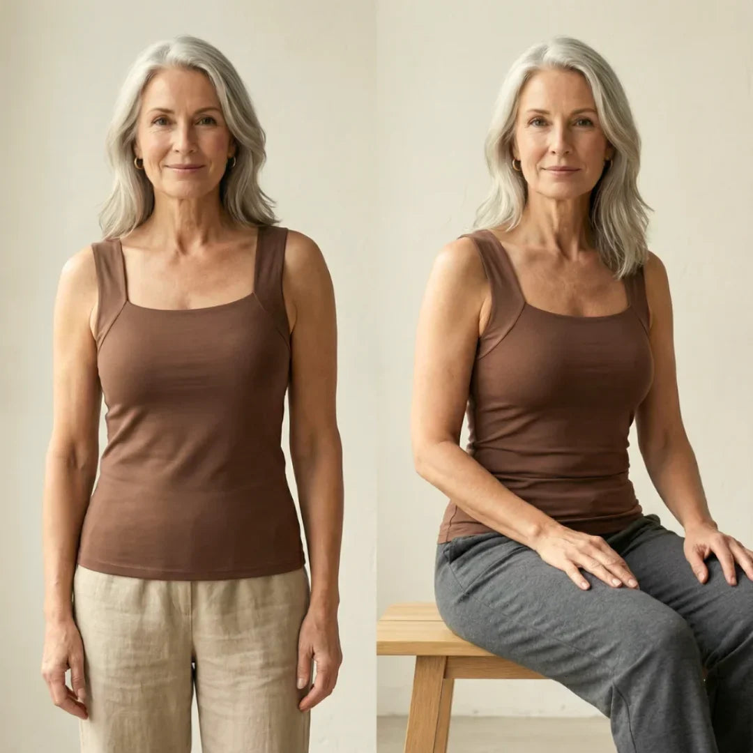 Vemlina comfort tank with built-in bra
